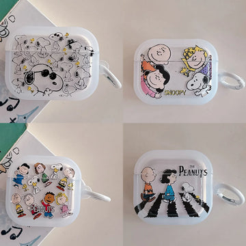 Snoopy Charlie Brown Earphone Case For Airpods 4 1 2 3 Pro 2  Wireless Bluetooth  Protective TPU Cover