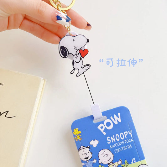 Snoopy   Card Bus  Access Control Holder Subway Octopus Card Schoolbag Pendant