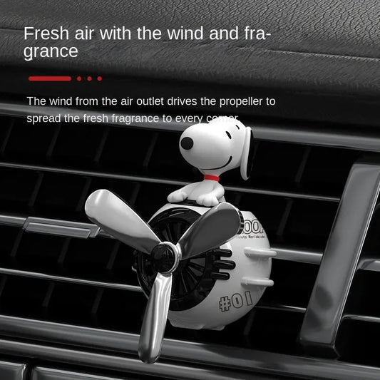 Cute Snoopy Anime Car Air Freshener Aromatherapy Fragrance Piece Car Air Outlet Decoration Perfume Clip Decor Accessories