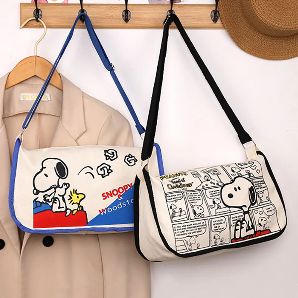 Snoopy  Crossbody  Shoulder Bag Casual Fashion Commuter Tote Handbag Students Backpacks