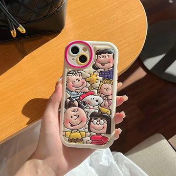 Snoopy 3D Phone Case for iPhone 13Pro Max 11 12 13 14 15 Pro Max 14Pro Lucy Charlie Brown Cover