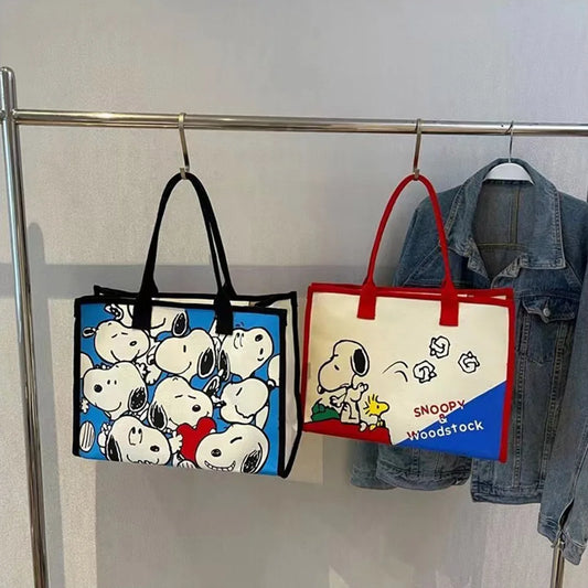 Snoopy  Canvas Handbag Fashion Portable  Bag  Backpack for Women