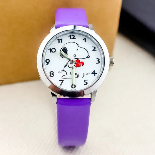 Snoopy Children Quartz Watch  Figure Kid Wrist watch Fashion Noctilucent Colorful Needle Watch