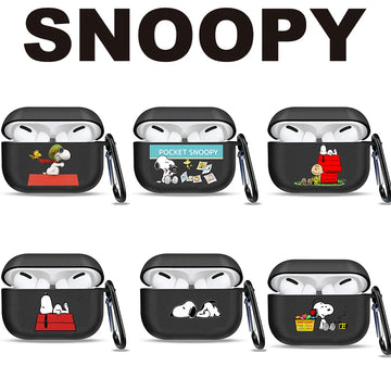 Snoopy Cute Earphone Case for Airpods 1 2 Pro 3 Pro 2 Soft Silicone Protective Bluetooth Headphone Anti Drop Cover