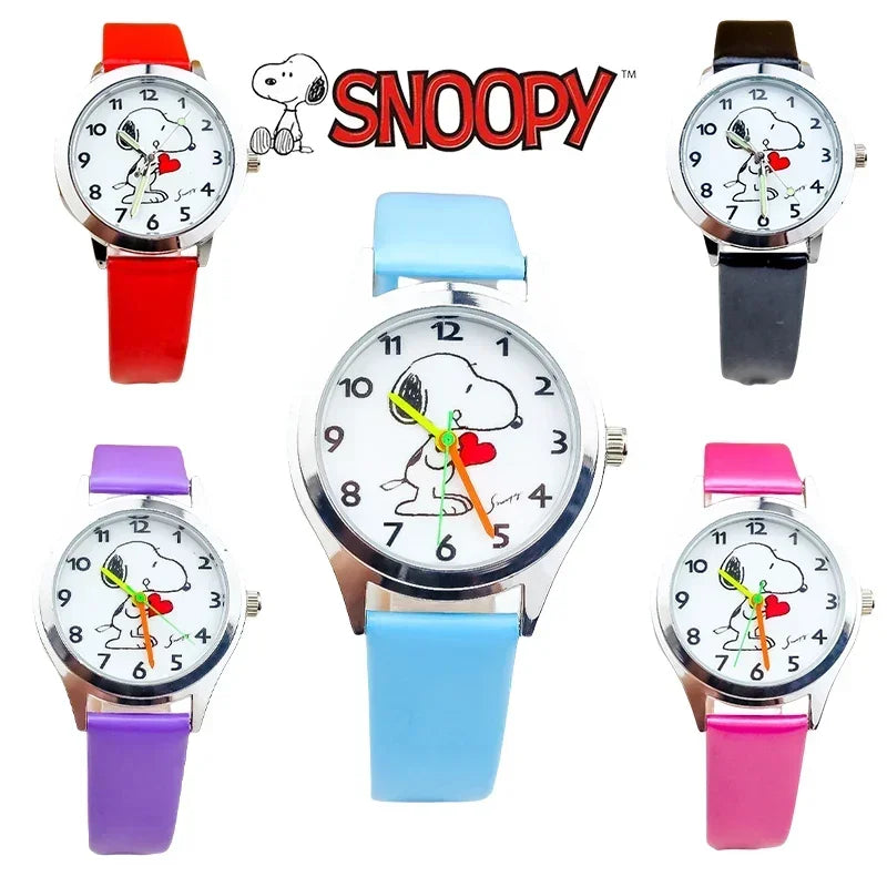Snoopy Children Quartz Watch  Figure Kid Wrist watch Fashion Noctilucent Colorful Needle Watch
