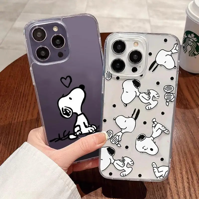 Snoopy Phone Case For iPhone 16E 11 12 13 14 15 16 Pro Max  Cover