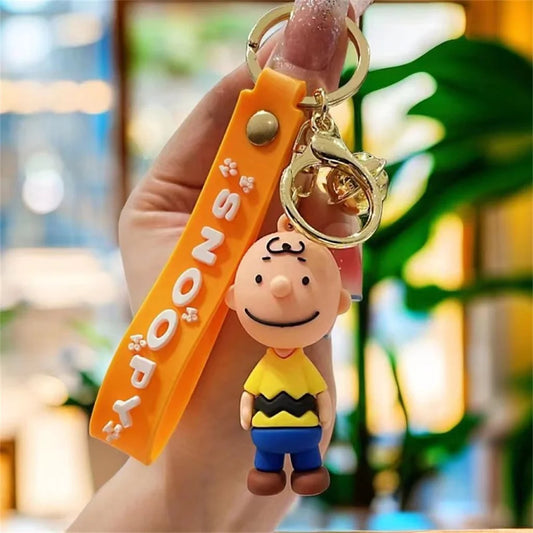 Snoopy Keychain Charlie Doll Pendant Car Small Pendant Girl  Couple Small